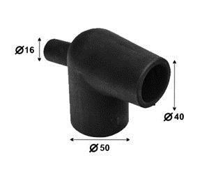 Rubber fitting elbow